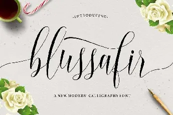 Blussafir Script Free font