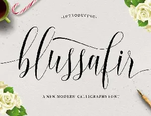 Blussafir Script Free font