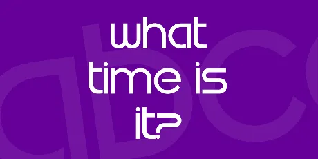 What time is it? font