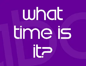 What time is it? font