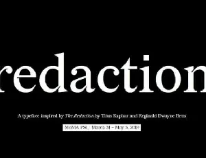 Redaction Serif font