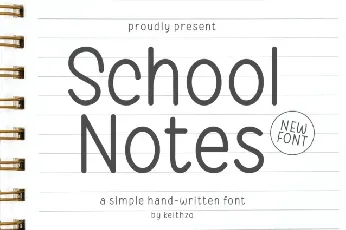 School Notes font