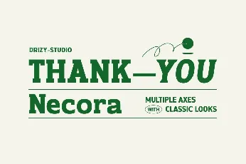 Necora Demo font