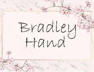 Bradley Hand font