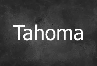 Tahoma font