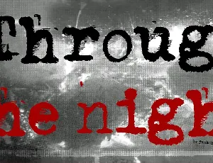 Through the night font