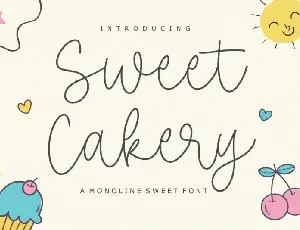 Sweet Cakery font