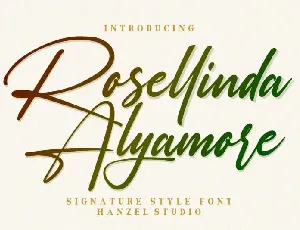 Rosellinda Alyamore Script font