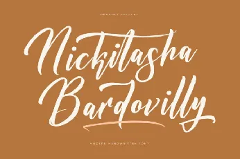 Nickitasha Bardovilly font