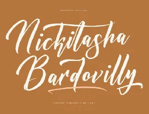 Nickitasha Bardovilly font