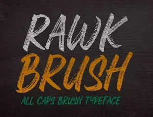 Rawk Brush font