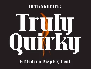 Truly Quirky font