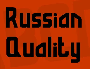 Russian Quality font