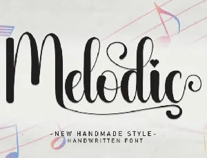 Melodic Script font