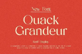 Quack Grandeur font