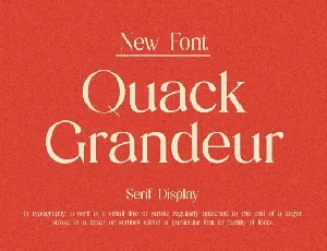 Quack Grandeur font