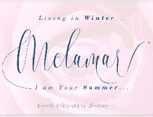 Melamar font