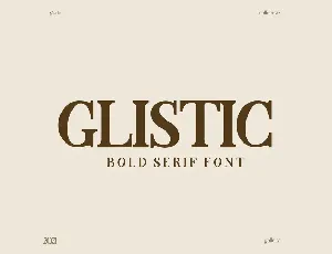 Glistic font