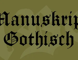 Manuskript Gothisch font