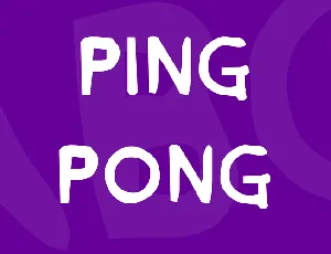 Ping Pong font