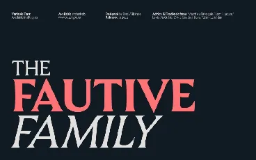 Fautive Family font