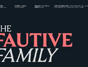 Fautive Family font