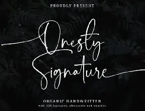 Onesty Calligraphy font