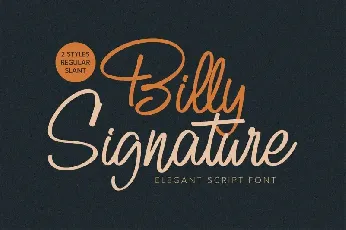 Billy Script font