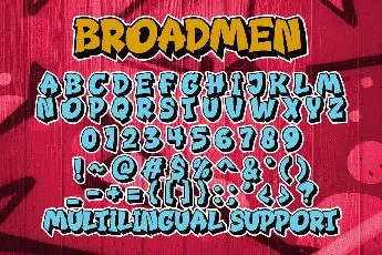 Broadmen font