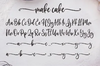 make cake font