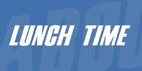 Lunch time font