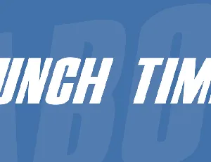 Lunch time font