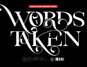 Words Taken font