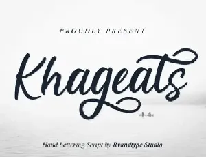 Khageats Calligraphy font