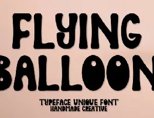 Flying Balloon Display font