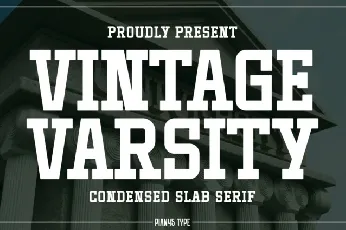 Vintage Varsity font