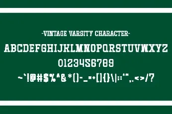 Vintage Varsity font