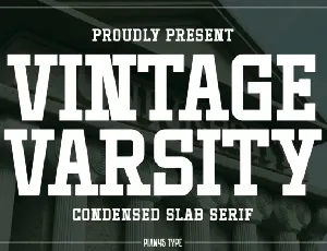 Vintage Varsity font