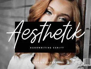 Aesthetik Handwriting Free font