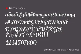 Glamela font