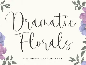 Dramatic Florals font