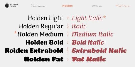 Holden Trial font