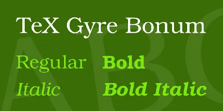 TeX Gyre Bonum font