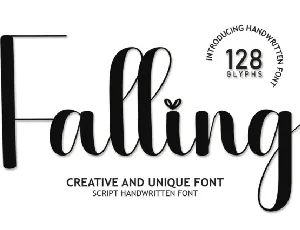 Falling Script font