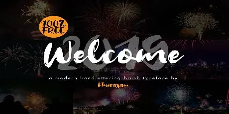 Welcome 2019 font