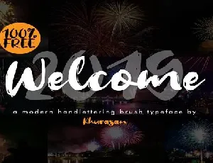 Welcome 2019 font