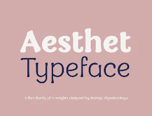 Aesthet Family Free font