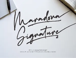 Maradona Signature font