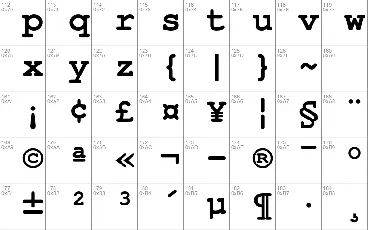 TeX Gyre Cursor font