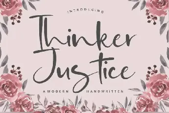 Thinker Justice Modern Handwritten font